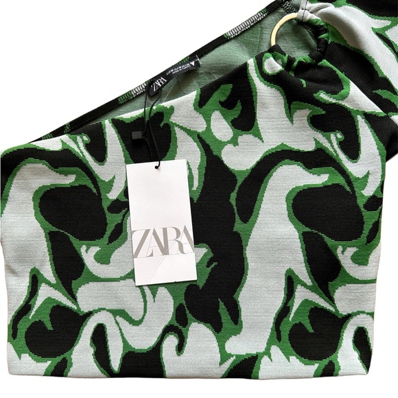 ZARA One Shoulder Crop Top - Picture 3 of 6